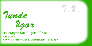 tunde ugor business card